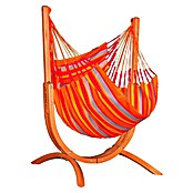 La Siesta Conjunto hamaca Udine (L x An x Al: 180 x 115 x 163 cm, Rojo/Naranja) | BAUHAUS