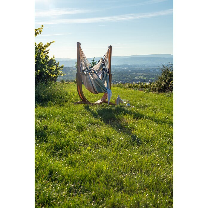 La Siesta Conjunto hamaca Udine (L x An x Al: 180 x 115 x 163 cm, Azul/Blanco) | BAUHAUS