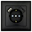 USB-Steckdose Logus E2 (Schwarz, 16 A) | BAUHAUS
