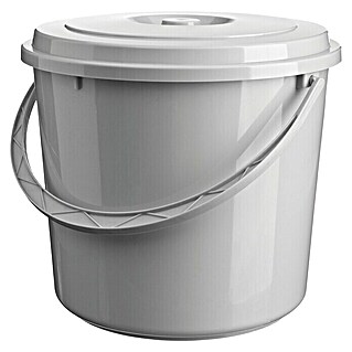 Mülleimer (10 l, Kunststoff, Weiß)