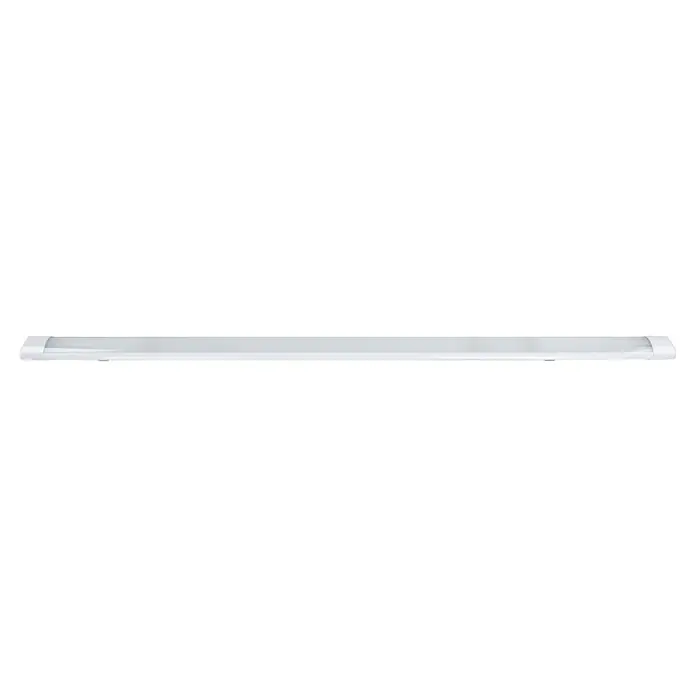 E2 elektro LED-Lichtleiste Flat - 18 W, L x B x H: 585 x 75 x 25 mm, Lichtfarbe: Neutralweiß, 1 Stk. - Ein minimalistisches, weißes Produkt mit glatter Oberfläche und klaren Linien, ideal für moderne Umgebungen.