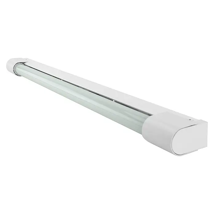 E2 elektro LED-Lichtleiste move² - L x B x H: 610 x 32 x 53 mm, Lichtfarbe: Neutralweiß, 220 V - 240 V, 1 Stk., 9 W - Nahaufnahme einer weißen Langfeldleuchte, die ein effizientes und helles Beleuchtungssystem für Innenräume darstellt.