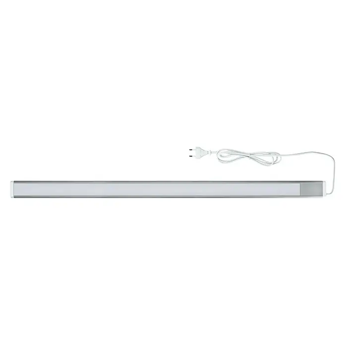 E2 elektro LED-Lichtleiste Fine S+ - L x B x H: 900 x 50 x 13 mm, 15 W, Lichtfarbe: Neutralweiß, 1 Stk. - Unterbauleuchte mit Stromkabel und Stecker zur Beleuchtung von Arbeitsflächen, ideal für Küche, Werkstatt oder Büro.
