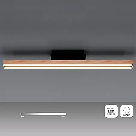 Globo Doro LED-Deckenleuchte Holzoptik