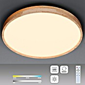 Globo LED-Deckenleuchte rund RAINER (48 W, Ø x H: 60 x 10,5 cm, Holz, Mehrfarbig) | BAUHAUS