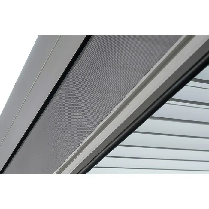 Sorara Seitenelement Rollo Solid & Basic - 400 cm, Weiß - Nahaufnahme eines Rollladens mit feiner Textur, ideal für die Lichtsteuerung und Privatsphäre in Wohnräumen, kombiniert Funktionalität mit modernem Design.