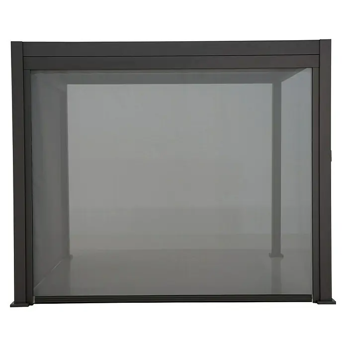 Sorara Seitenelement Rollo Solid & Basic - 300 cm, Anthrazit - Ein grauer Outdoor-Pavillon mit wetterfesten Seitenwänden, ideal für den Garten oder die Terrasse, um vor Wind und Wetter zu schützen.