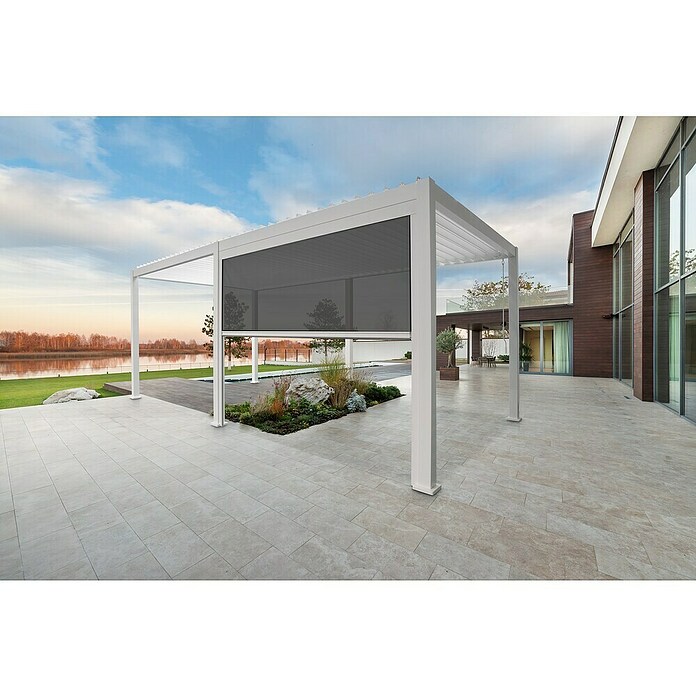 Sorara Seitenelement Rollo Solid & Basic (300 cm, Weiß) | BAUHAUS