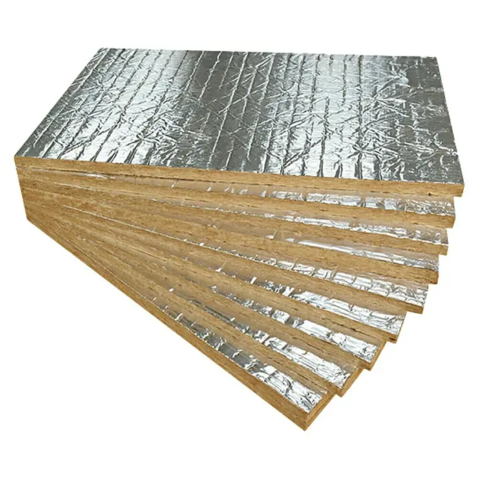 Rockwool Lana de roca con aluminio Firerock - 1 m x 60 cm x 3 cm - Pila de paneles de aislamiento de lana de roca con recubrimiento de aluminio para aislamiento térmico y acústico. Aislamiento eficaz para la construcción.