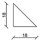 Profiles and more Listón triangular (1 m x 18 mm x 18 mm, Pino nórdico, Sin tratar)