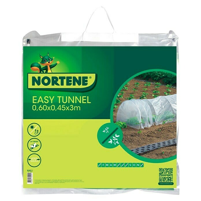 Nortene Túnel invernadero Acordeón (Transparente, L x Al: 3 m x 45 cm)