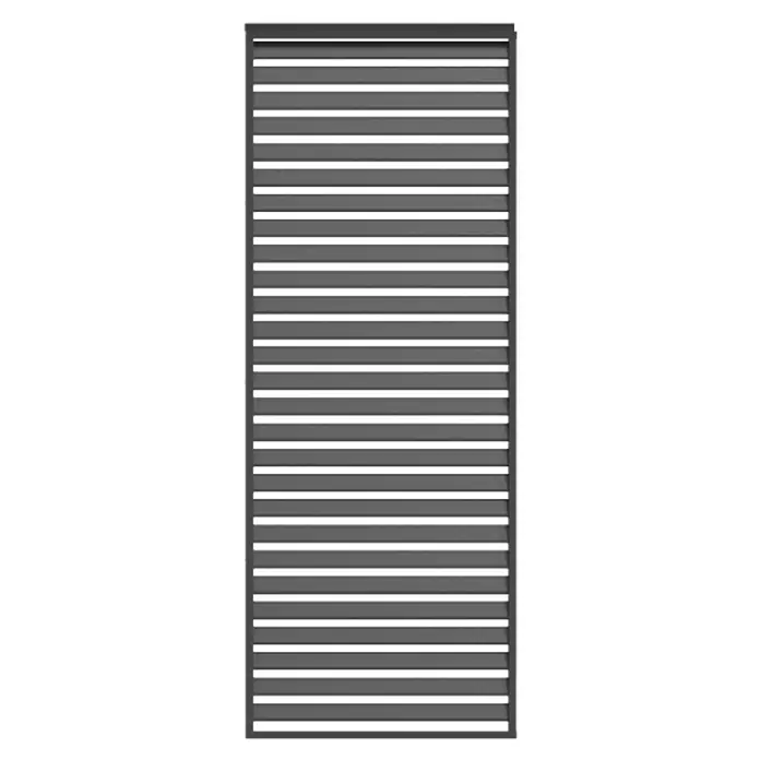 Sorara Pavillon-Seitenwand aus Lamellen - B x H: 93 x 240 cm, Anthrazit, Für kurze Seite des Sunfun Lamellenpavillon Korfu - Graue Jalousie mit horizontalen Lamellen, ideal zur Lichtregulierung und Privatsphäre, bietet eine schlichte und moderne Fenstergestaltung.