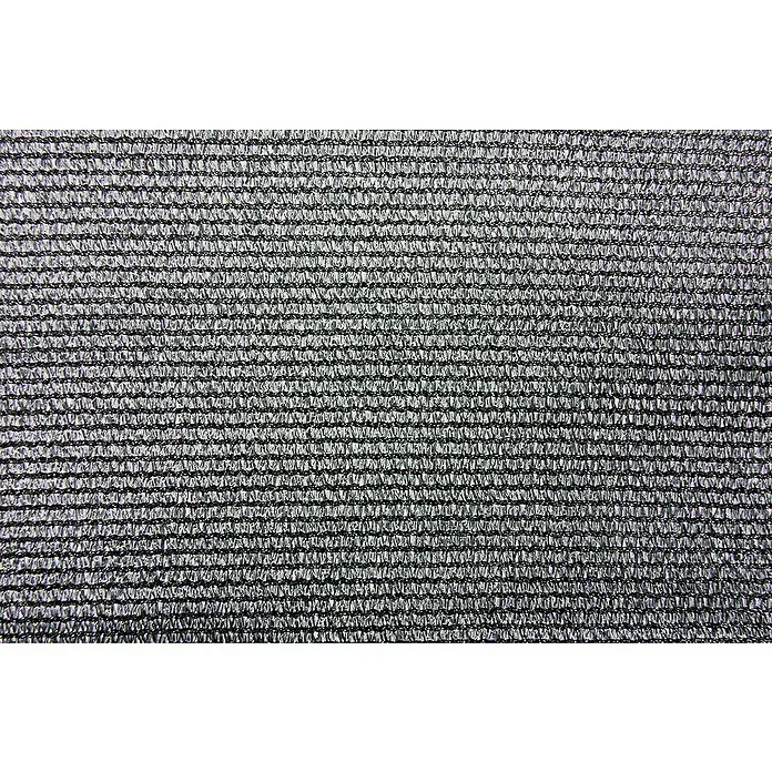 Faura Malla de ocultación 120 - 10 x 1,5 m, Antracita - Primer plano de una malla de sombra negra, que muestra una textura densa y tejida para la protección solar. Ideal para jardines y patios.