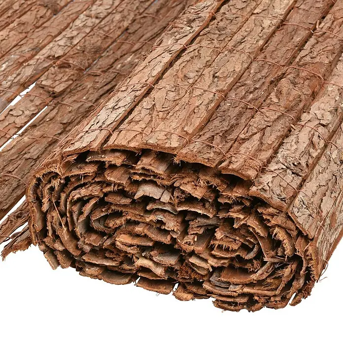 Faura Malla de ocultación corteza natural - 3 x 1 m, Marrón - Un rollo de estera de corteza decorativa, ideal para proyectos de jardinería y como pantalla de privacidad natural.