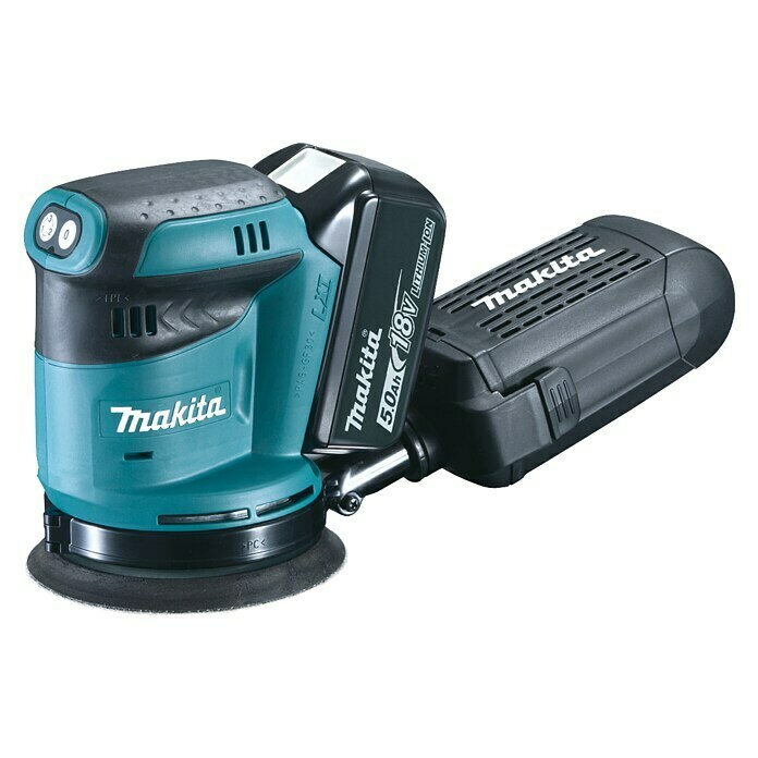 Makita Akku-Exzenterschleifer DBO180RTJ18 V, 2 Akkus, 5 Ah, Durchmesser Schleifteller: 125 mm Front View