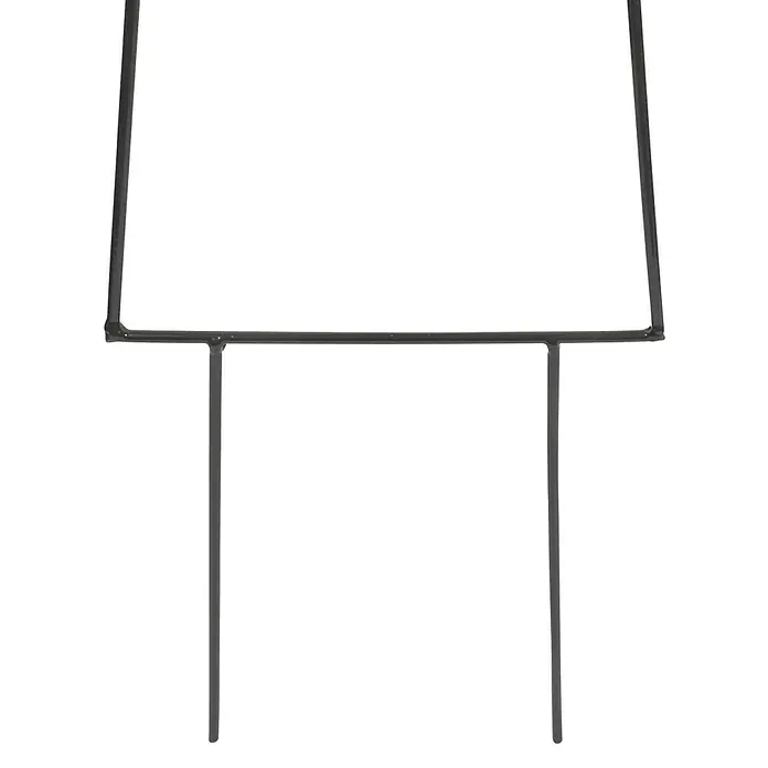 Windhager Rankhilfe Tree - B x H: 20 x 80 cm, Metall - Nahaufnahme eines schwarzen Metallschildständers, ideal für die Präsentation von Schildern im Außenbereich. Robuste Konstruktion für sicheren Halt.