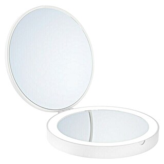 Smedbo Outline Cosmeticaspiegel Lite (Diameter: 12 cm, Rond, Wit, Vergroting 1: 700 %)