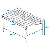 Paragon Outdoor Raffpavillon (350 x 505 cm, Weiß)