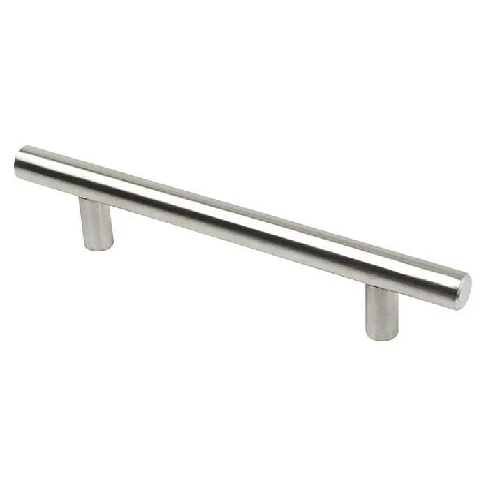 Möbelgriff - Typ Möbelgriff: Stange, Ø x L: 12 x 190 mm, Stahl, Vernickelt - Eine moderne, gebürstete Nickel-Möbelgriffstange für Schubladen und Schränke, ideal für zeitgemäße Inneneinrichtungen.