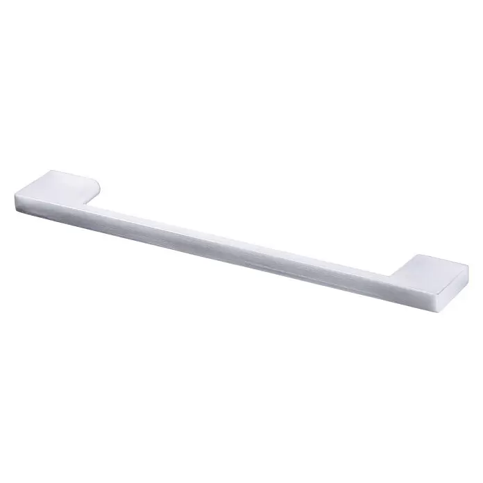 Rei Tirador para muebles - Tipo de tirador del mueble: Barra, L x An x Al: 189 x 27 x 9 mm, Aluminio, Cromado - Tirador de mueble de metal plateado/cepillado.