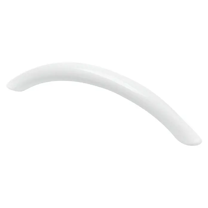 Möbelgriff - Typ Möbelgriff: Bügel, Sonstige, Lackiert, Weiß, Länge: 112 mm - Elegante, gebogene, weiße Garderobenstange. Die minimalistische Kleiderstange in Weiß überzeugt mit ihrer geschwungenen Form und glatten Oberfläche.