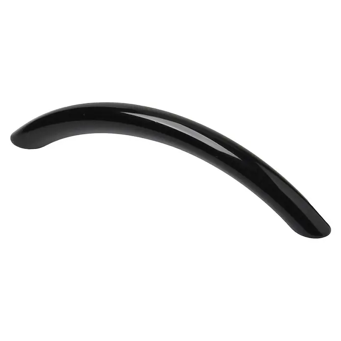 Möbelgriff - Typ Möbelgriff: Bügel, Sonstige, Lackiert, Schwarz, Länge: 112 mm - Glänzende, gebogene, schwarze Gua Sha Schaber zur Gesichtsmassage. Für verbesserte Durchblutung und Entspannung der Gesichtsmuskulatur.