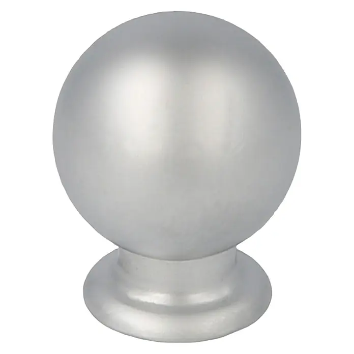 Möbelknopf - Typ Möbelgriff: Knopf, Sonstige, Verchromt, Durchmesser: 24 mm - Elegantes silbernes Möbelknauf mit einem runden Design, ideal für die Aufwertung von Schränken und Schubladen.