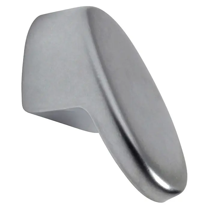 Möbelknopf - Ø x H: 31 x 31 mm, Sonstige, Verchromt - Nahaufnahme eines stilvollen, grauen Seifenspenders. Perfekt für jedes Badezimmer, bietet er eine elegante und hygienische Lösung.