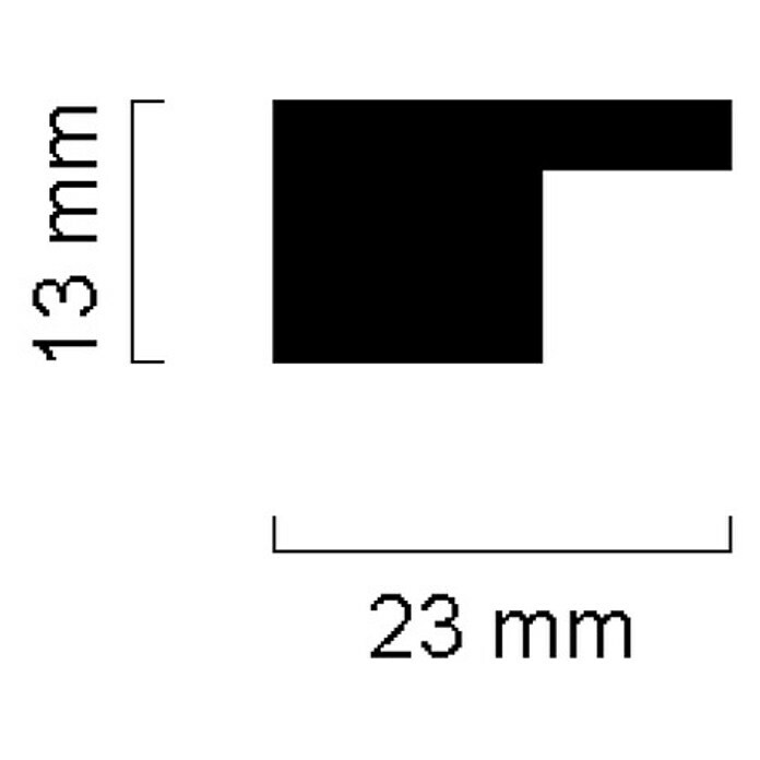 Profiles and more Rubna lajsna s utorom (95 cm x 23 mm x 13 mm, Bukva, Neobrađeno)