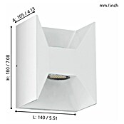 Eglo Aplique exterior LED Morino (2 luces, 2 x 2,5 W, Blanco cálido)