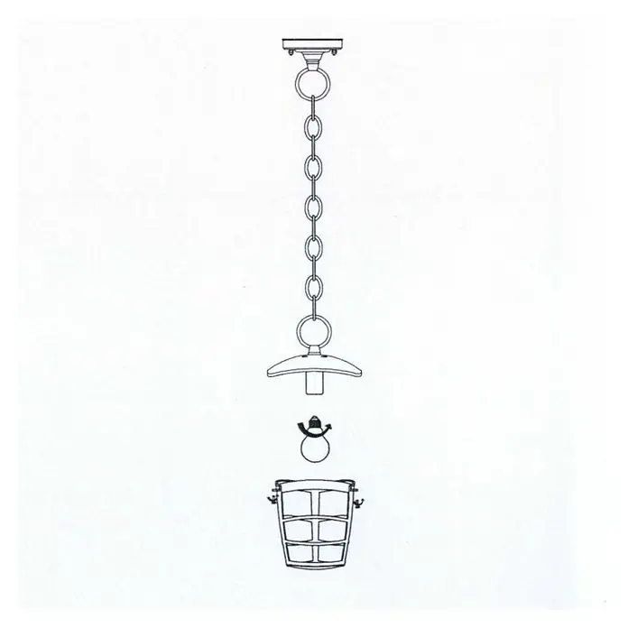 Eglo Aloria Lámpara colgante - 60 W, Altura: 68,5 cm, Negro, E27 - Ilustración de una lámpara colgante con pantalla de jaula, que desprende un ambiente rústico.\n
