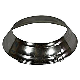 Ofenrohrrosette (Durchmesser: 135 mm - 165 mm, Vernickelt, Silber)