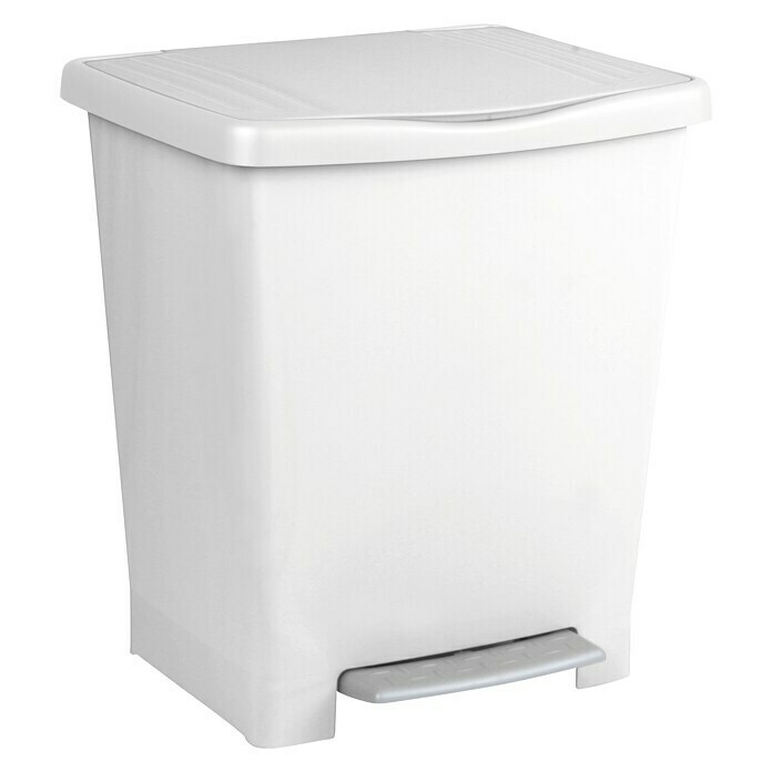 Tatay Cubo con pedal Millenium (23 l, Blanco, Plástico)