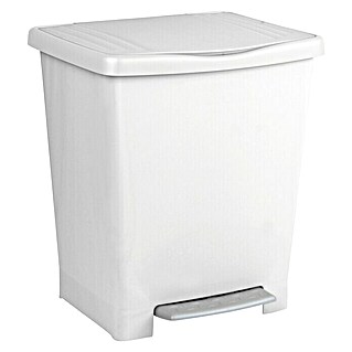 Tatay Cubo con pedal Millenium (23 l, Plástico, Blanco)