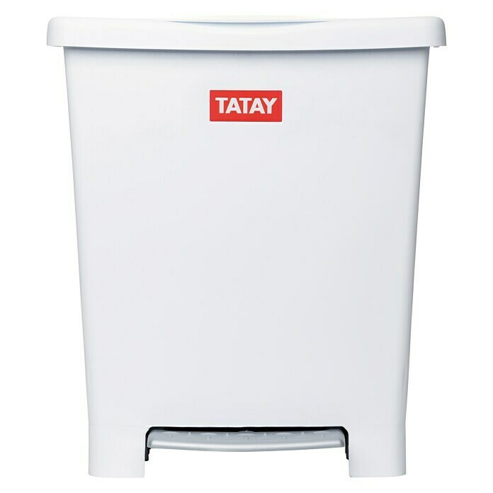 Tatay Cubo con pedal Millenium (23 l, Blanco, Plástico)