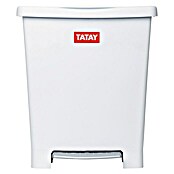 Tatay Cubo con pedal Millenium (23 l, Blanco, Plástico)