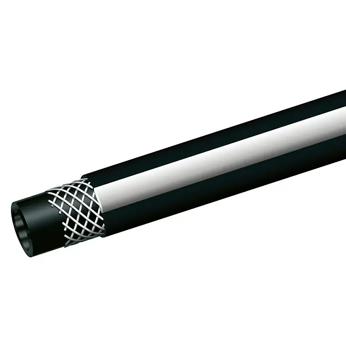Fitt Manguera de PVC a metros Refittex - Diámetro: 13 mm - Manguera negra reforzada con acabado brillante y estructura de rejilla. Ideal para aplicaciones que requieren alta flexibilidad y durabilidad.