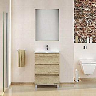 Conjunto de mueble de baño Axel (60 cm, Nature, Efecto madera, 3 pzs.)