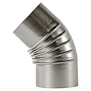 Ofenrohrbogen (Durchmesser: 80 mm, 45 °, Silber)