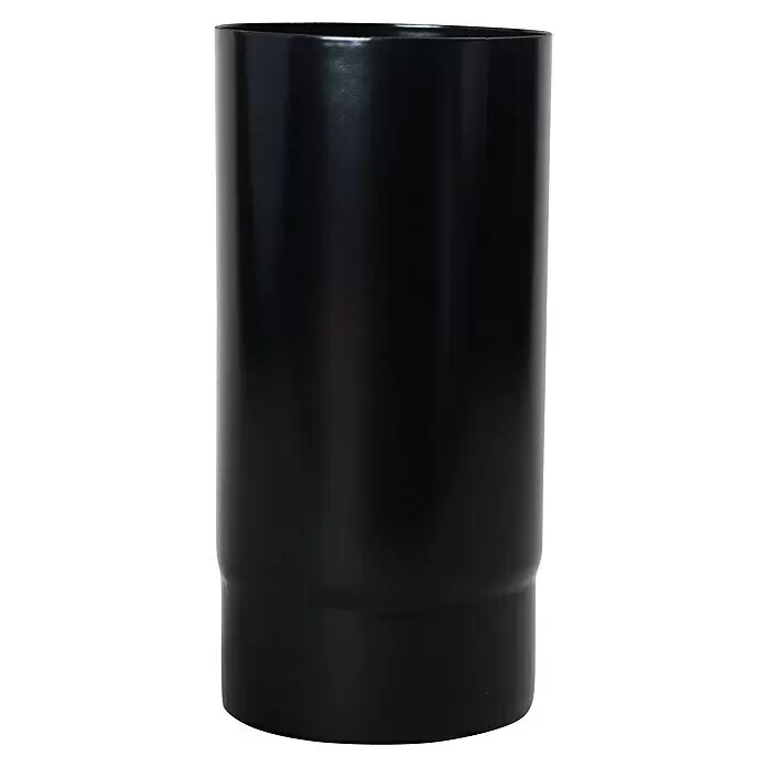 Ofenrohr - Ø x L: 120 x 250 mm, Emailliert, Schwarz - Schwarzes zylindrisches Rohr mit glänzender Oberfläche.