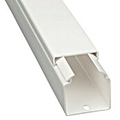 Canaleta para cables (2 m x 40 mm x 40 mm, Blanco)