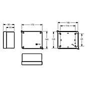 Famatel Caja de superficie estanca (L x An x Al: 16 x 13,5 x 8,3 cm, En pared)