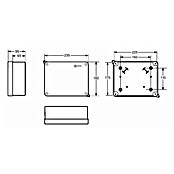 Famatel Caja de superficie para estancias con humedad (L x An x Al: 22 x 17 x 8,5 cm, En pared, IP55)