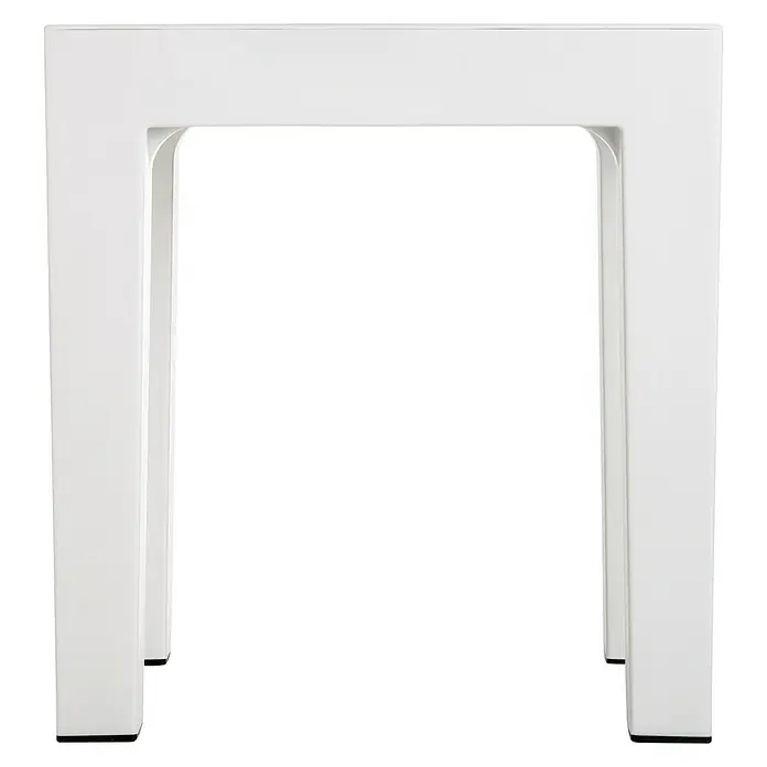 Tatay Taburete para baño Lombok - L x An x Al: 29 x 38 x 415 cm, Plástico, Cuadrado, Blanco - Taburete blanco elegante con líneas limpias y diseño minimalista. Ideal como mesa auxiliar o asiento adicional, versátil y elegante.