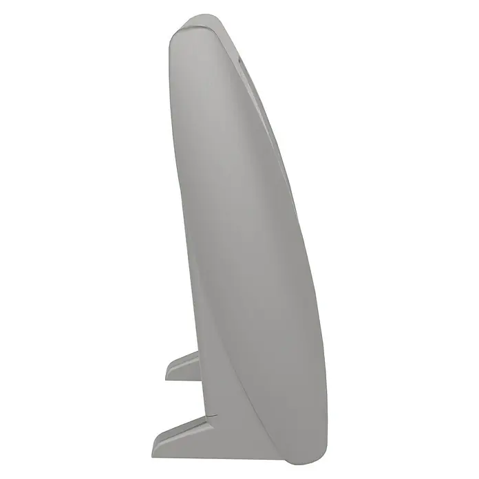 Voltomat HEATING Quarzheizstrahler - 30 x 14 x 33,5 cm, 800 W, Grau - Seitenansicht eines eleganten, grauen Produkts, das modernes Design und Funktionalität vereint und sich ideal für den modernen Arbeitsplatz eignet.