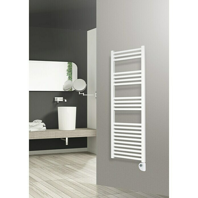 Cicsa Radiador toallero eléctrico Paris (50 x 80 cm, 500 W, Blanco, Termostato de estancia)