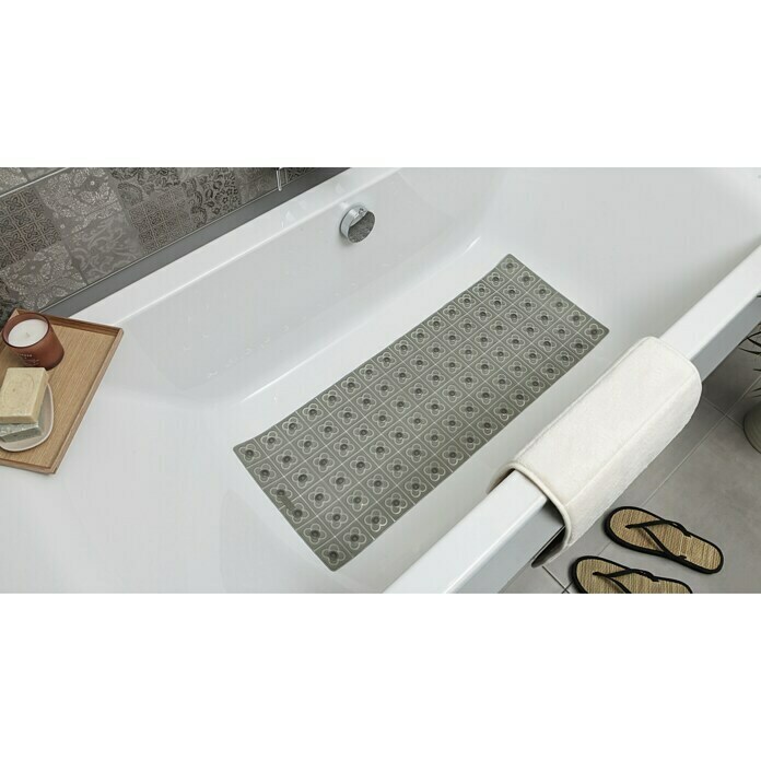 Tatay Alfombra antideslizante para bañera BCN (36 x 96 cm, PVC, Antracita)