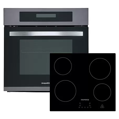 Respekta  Einbauherd-Set Digiset 8 Black Steel + 4400