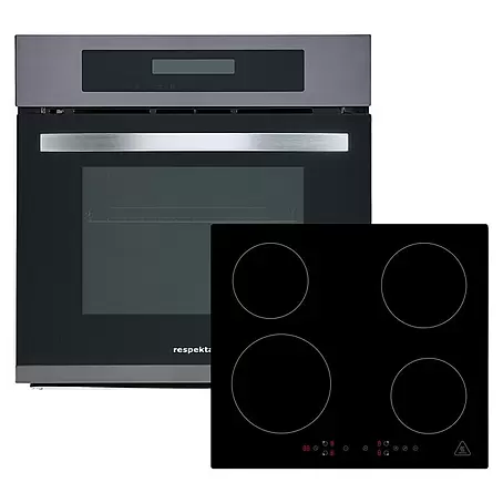 Respekta  Einbauherd-Set Digiset 8 Black Steel + 4295i