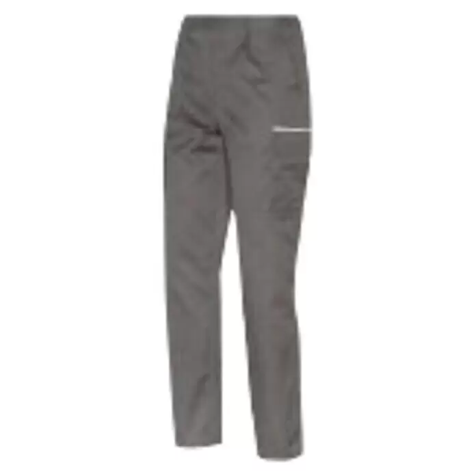 Industrial Starter Pantalones de trabajo Euromix - L, Gris - Pantalones de trekking grises ligeros con bolsillo lateral de cremallera blanco.